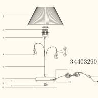 344032901 Федерика 1*60W Е27 220 V наст. лампа - 344032901 Федерика 1*60W Е27 220 V наст. лампа