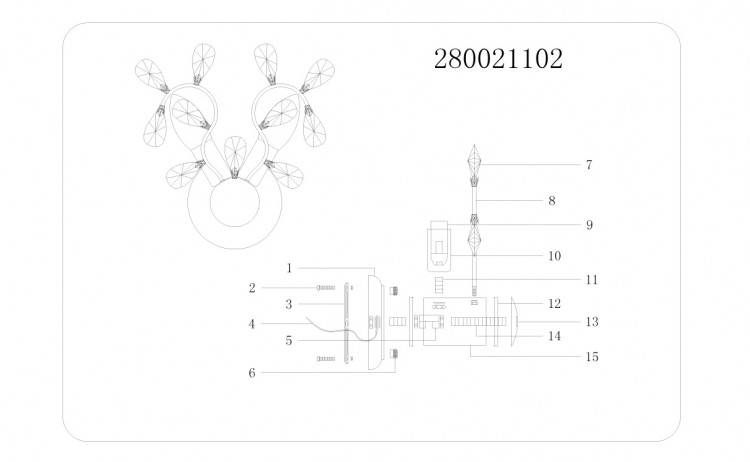 280021102 Адриатика  2*60W E14 220 V бра