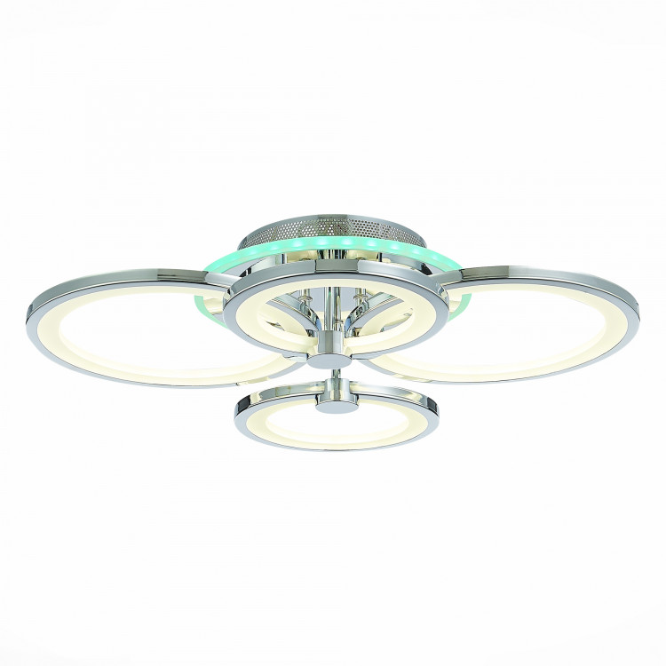 SLE200312-04RGB Светильник потолочный Хром/Белый LED 1*100W RGB 8W 3000-6000K