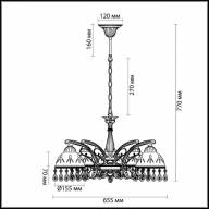 2989/5 CLASSI LN16 095 состаренная бронза Люстра E27 5*60W 220V AVIFA - 2989/5 CLASSI LN16 095 состаренная бронза Люстра E27 5*60W 220V AVIFA