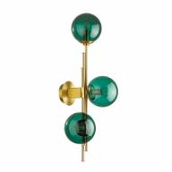 4800/3W PENDANT ODL21 341 бронзовый/изумрудный Бра с выкл. E14 3*60W BRAZERI - 4800/3W PENDANT ODL21 341 бронзовый/изумрудный Бра с выкл. E14 3*60W BRAZERI