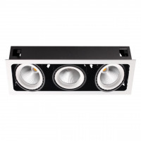 358039 SPOT NT19 белый/черный Встраиваемый карданный светильник IP20 LED 3000К 3*32 220V GESSO