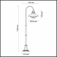4164/1F NATURE ODL19 593 коричневый/прозрачный Уличный светильник 120см IP44 E27 1*60W DANTE - 4164/1F NATURE ODL19 593 коричневый/прозрачный Уличный светильник 120см IP44 E27 1*60W DANTE