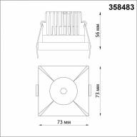 358483 SPOT NT21 246 серебро Светильник встраиваемый IP44 LED 3000K 10W 100-265V METIS - 358483 SPOT NT21 246 серебро Светильник встраиваемый IP44 LED 3000K 10W 100-265V METIS