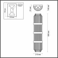 4854/4W HALL ODL_EX21 47 золото/стекло Настенный светильник E14 4*40W высота 890см EMPIRE - 4854/4W HALL ODL_EX21 47 золото/стекло Настенный светильник E14 4*40W высота 890см EMPIRE