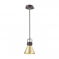 3787/1 MODERNI LN19 160 матовый черный, золотой Подвес E14 1*40W 220V OLLIE