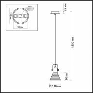 3787/1 MODERNI LN19 160 матовый черный, золотой Подвес E14 1*40W 220V OLLIE - 3787/1 MODERNI LN19 160 матовый черный, золотой Подвес E14 1*40W 220V OLLIE