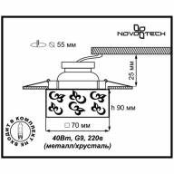 369514 SPOT NT11  265  хром/прозрачный Встраиваемый НП светильник IP20 G9 40W 220V CUBIC - 369514 SPOT NT11  265  хром/прозрачный Встраиваемый НП светильник IP20 G9 40W 220V CUBIC