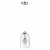 4953/1 PENDANT ODL22 297 хром/ белый/прозрачный/стекло Подвес G9 1*40W LOSTAR - 4953/1 PENDANT ODL22 297 хром/ белый/прозрачный/стекло Подвес G9 1*40W LOSTAR