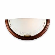 060 GL-WOOD SN 109 Бра стекло/белое/темный орех E27 1*100Вт 360х180 GRECA WOOD - 060 GL-WOOD SN 109 Бра стекло/белое/темный орех E27 1*100Вт 360х180 GRECA WOOD