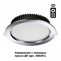 358303 SPOT NT19 112 хром Встраиваемый диммир.свет. с пультом ДУ(арт.358301) IP44 LED 3000-6500K 10W DRUM