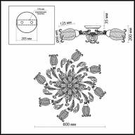 2252/8C COUNTRY ODL12 505 цветной Люстра потолочная E14 8*60W 220V AMELI - 2252/8C COUNTRY ODL12 505 цветной Люстра потолочная E14 8*60W 220V AMELI