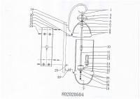802020504 Мидос 4*40W E14 220 V IP44 светильник