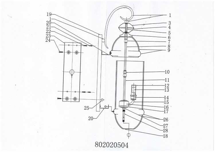 802020504 Мидос 4*40W E14 220 V IP44 светильник