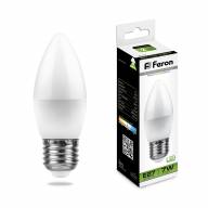 Лампа светодиодная Feron LB-97 Свеча E27 7W 4000K - Лампа светодиодная Feron LB-97 Свеча E27 7W 4000K