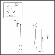 4278/1W L-VISION ODL21 157 прозрачн/золот фольг-ние Настенный светильник IP20 GU10 LED max 6W GOTA - 4278/1W L-VISION ODL21 157 прозрачн/золот фольг-ние Настенный светильник IP20 GU10 LED max 6W GOTA