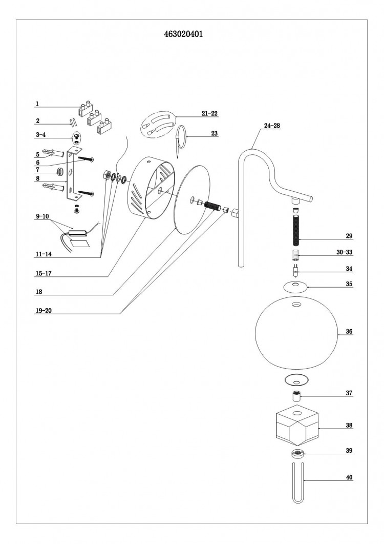 463020401 Клэр 1*20W G4 12 V бра