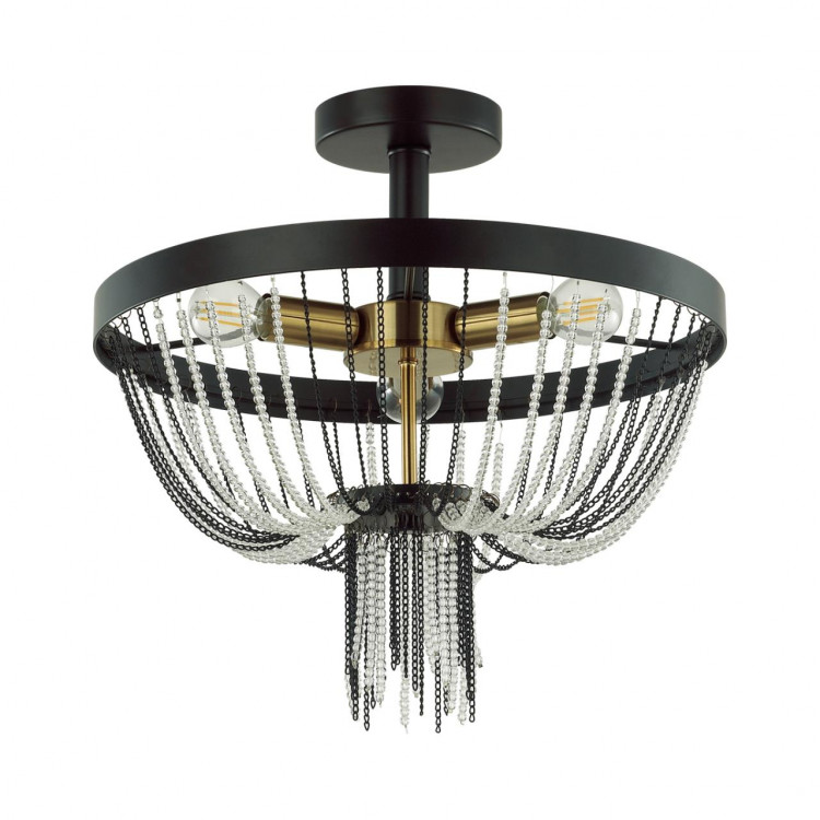 4560/3C LOFTI LN21 162 черный, латунь Люстра потолочная E14 3*40W 220V ELVIS