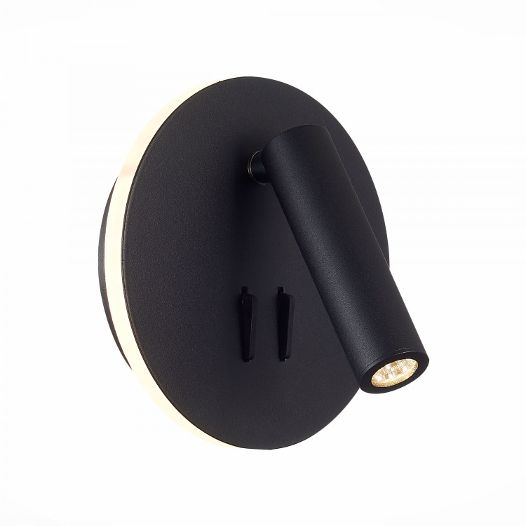 SL1586.413.01 Светильник настенный Черный LED 1*8W 3000K 624Lm Ra>80 24° IP20 L-xW155xH155 170-240V