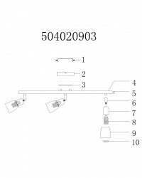 504020903 Мона золото/белый 3*40W Е14 220 V спот