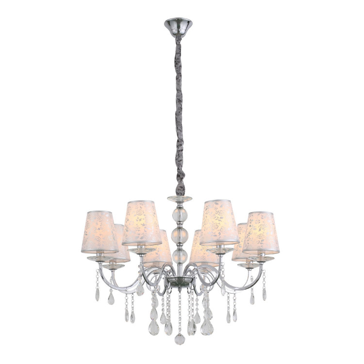 SL176.103.08 Люстра подвесная ST-Luce Хром, Прозрачный/Белый, Хром E14 8*40W