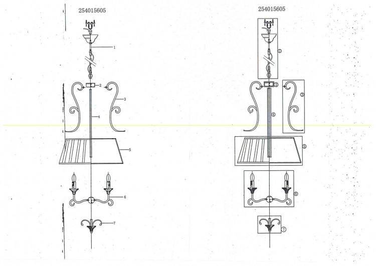 254015605 Версаче 5*60W E14 220 V люстра