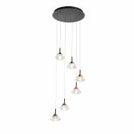 SL1601.423.06 Светильник подвесной ST-Luce Черный/Прозрачный LED 6*6W - SL1601.423.06 Светильник подвесной ST-Luce Черный/Прозрачный LED 6*6W