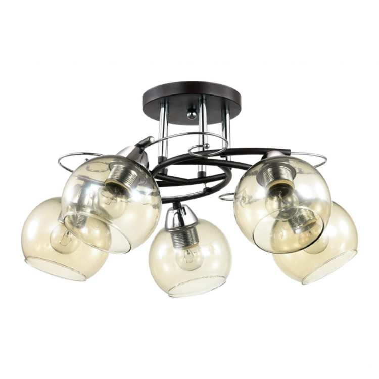 3507/5C COMFI LN18 073 хром, венге Люстра потолочная E27 5*60W 220V MELEFA