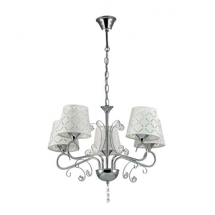 2997/5 COMFI LN16 094 хром/ткань/хрусталь Люстра Е14 5*40W 220V FRITTA