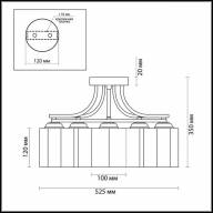 3056/5C COMFI LN16 087 хром/черный/ткань Люстра потолочная E14 5*40W 220V IVARA - 3056/5C COMFI LN16 087 хром/черный/ткань Люстра потолочная E14 5*40W 220V IVARA