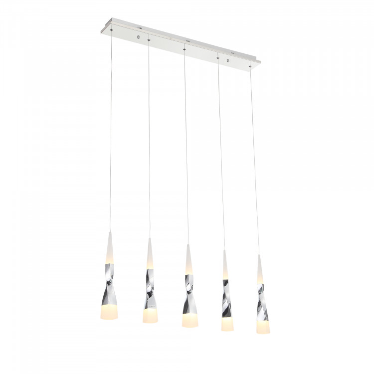 SL405.103.05 Светильник подвесной ST-Luce Хром/Белый, Хром LED 5*7W