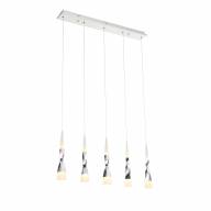 SL405.103.05 Светильник подвесной ST-Luce Хром/Белый, Хром LED 5*7W - SL405.103.05 Светильник подвесной ST-Luce Хром/Белый, Хром LED 5*7W