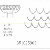 351025903 Изабелла 3*60W E14 220 V бра - 351025903 Изабелла 3*60W E14 220 V бра