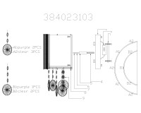 384023103 Каскад02 3*20W G4 12 V бра