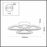 4570/42CL LEDIO LN21 017 белый Люстра потолочная диммир. с ДУ + LampSmart LED 42W 3000-6000К 2270Лм 220V RHEA - 4570/42CL LEDIO LN21 017 белый Люстра потолочная диммир. с ДУ + LampSmart LED 42W 3000-6000К 2270Лм 220V RHEA