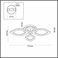 4580/99CL LEDIO LN21 021 черный, золотой Люстра потолочная диммир. с ДУ + LampSmart LED 116W 3000-6000К 4102Лм 220V HONEY - 4580/99CL LEDIO LN21 021 черный, золотой Люстра потолочная диммир. с ДУ + LampSmart LED 116W 3000-6000К 4102Лм 220V HONEY